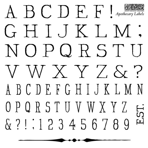 Stamp | APOTHECARY LABELS | IOD Iron Orchid Designs