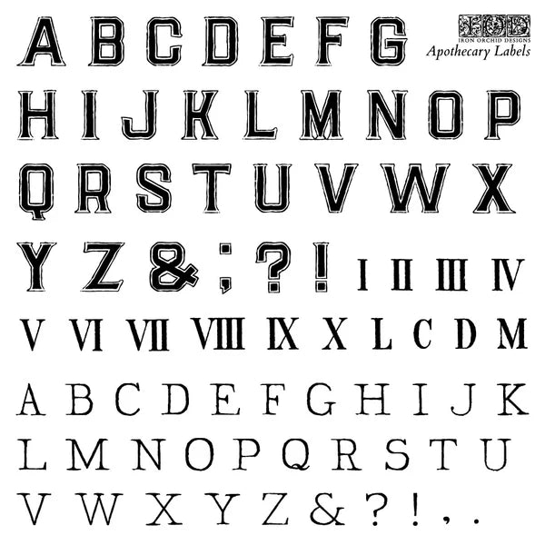 Stamp | APOTHECARY LABELS | IOD Iron Orchid Designs