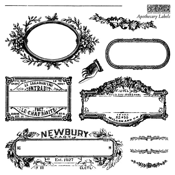 Stamp | APOTHECARY LABELS | IOD Iron Orchid Designs