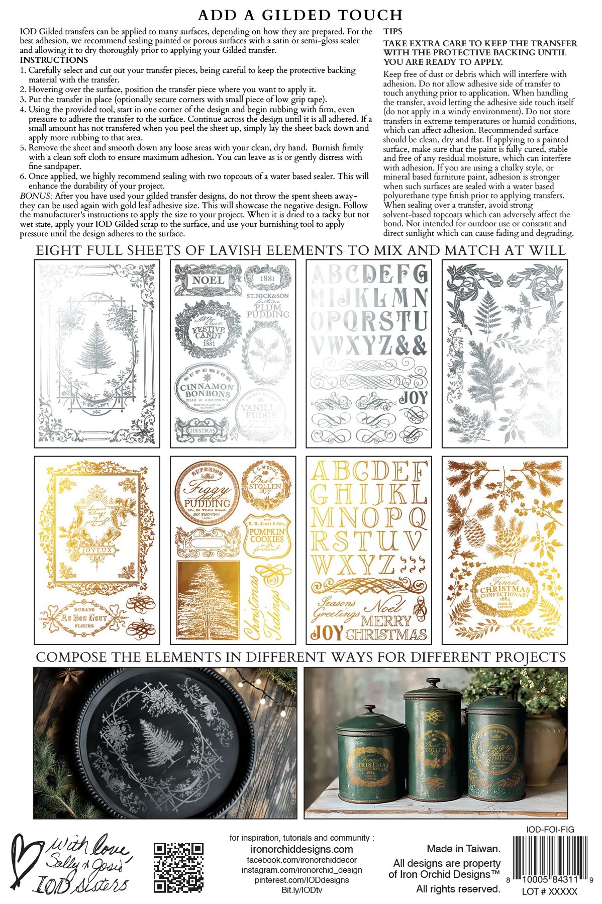 Gilded Transfer | FIGGY & FLOURISH | IOD Iron Orchid Designs