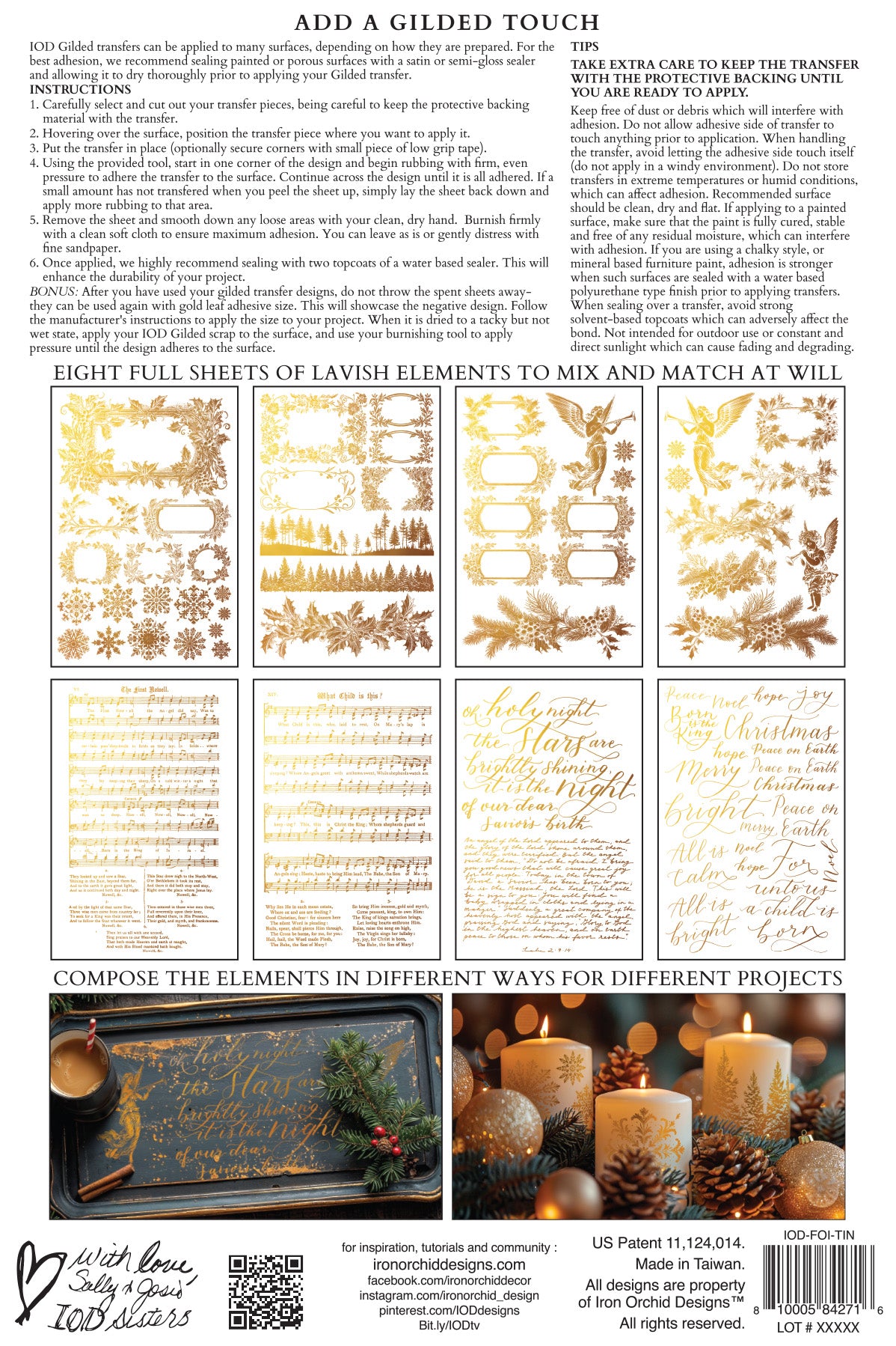 Gilded Transfer | TINSEL | IOD Iron Orchid Designs