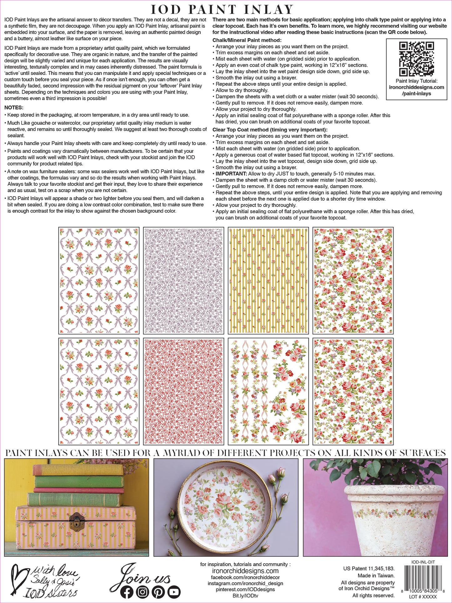 Paint Inlay | DITSY BLOOMS | IOD Iron Orchid Designs