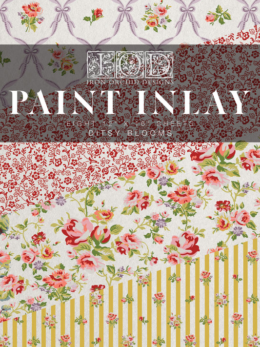 Paint Inlay | DITSY BLOOMS | IOD Iron Orchid Designs