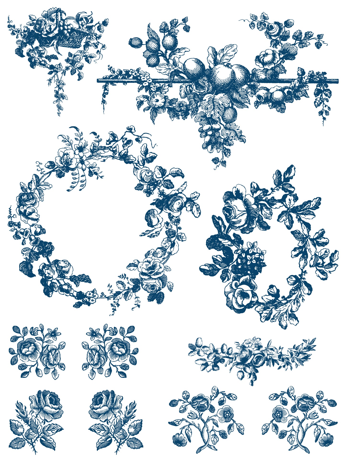 Paint Inlay| DELFT TRADITIONS AZURE | IOD Iron Orchid Designs