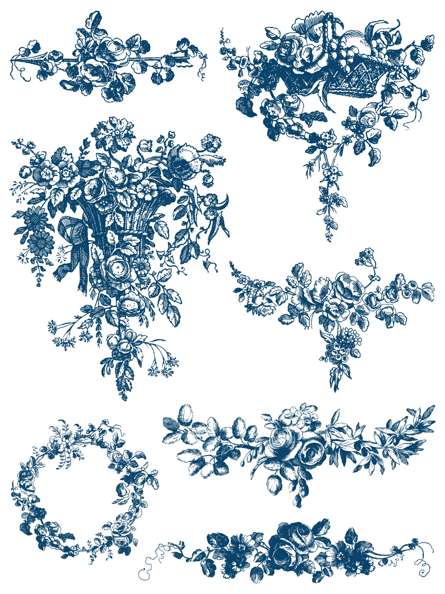 Paint Inlay| DELFT TRADITIONS AZURE | IOD Iron Orchid Designs