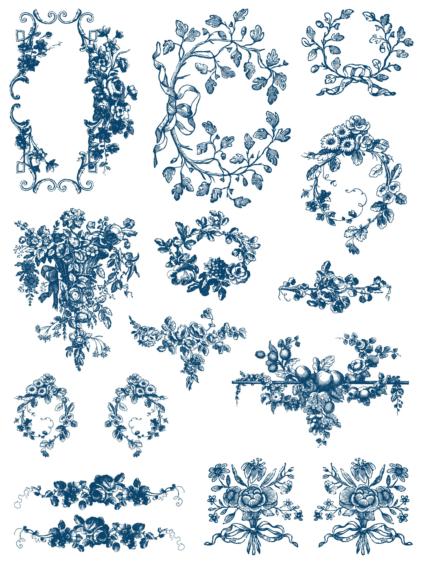 Paint Inlay| DELFT TRADITIONS AZURE | IOD Iron Orchid Designs