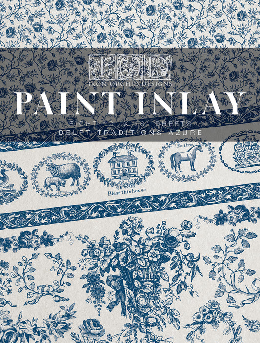 Paint Inlay| DELFT TRADITIONS AZURE | IOD Iron Orchid Designs