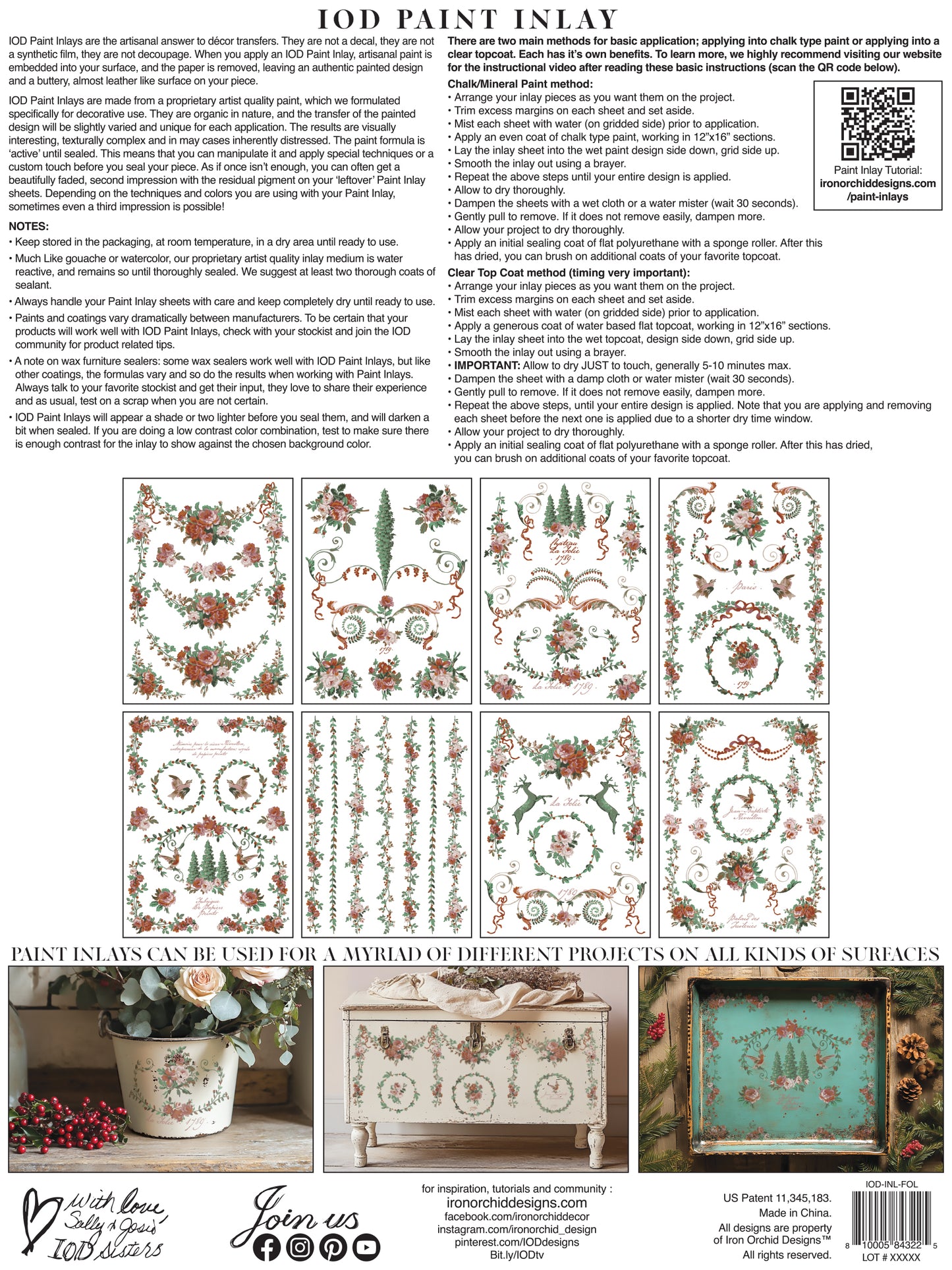 Paint Inlay | LA FOLIE | IOD Iron Orchid Designs