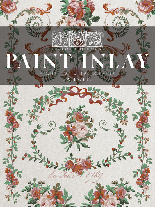 Paint Inlay | LA FOLIE | IOD Iron Orchid Designs