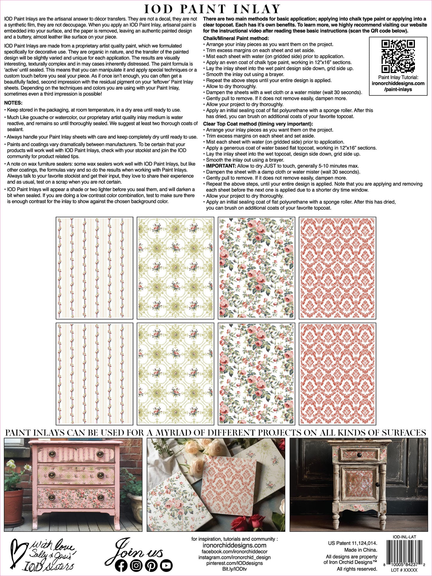 Paint Inlay | LATTICE ROSE | IOD Iron Orchid Designs