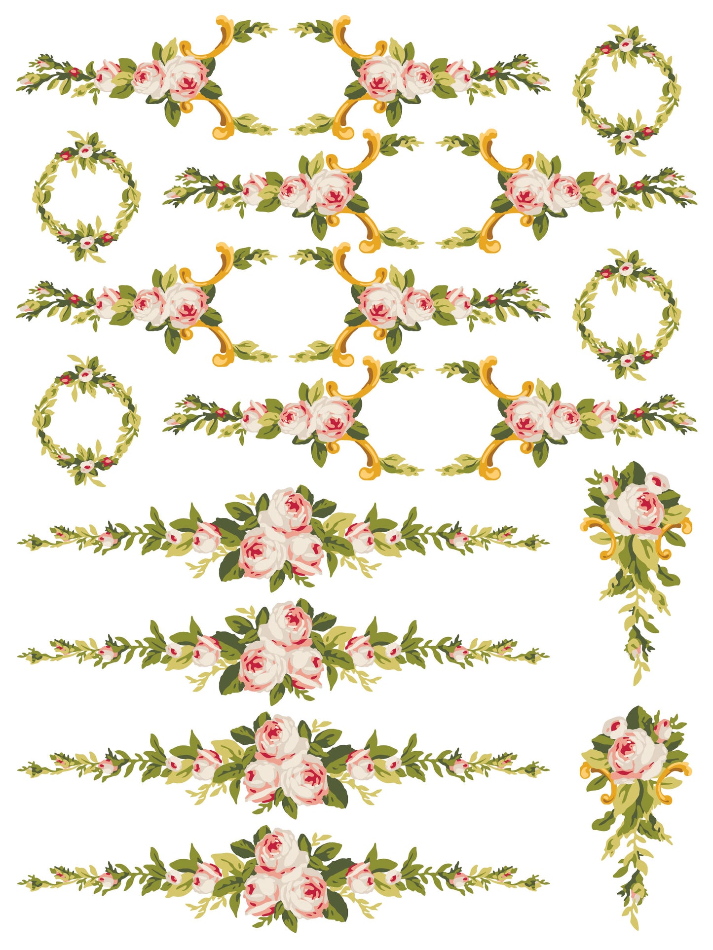 Paint Inlay | PETITE FLEUR PINK | IOD Iron Orchid Designs
