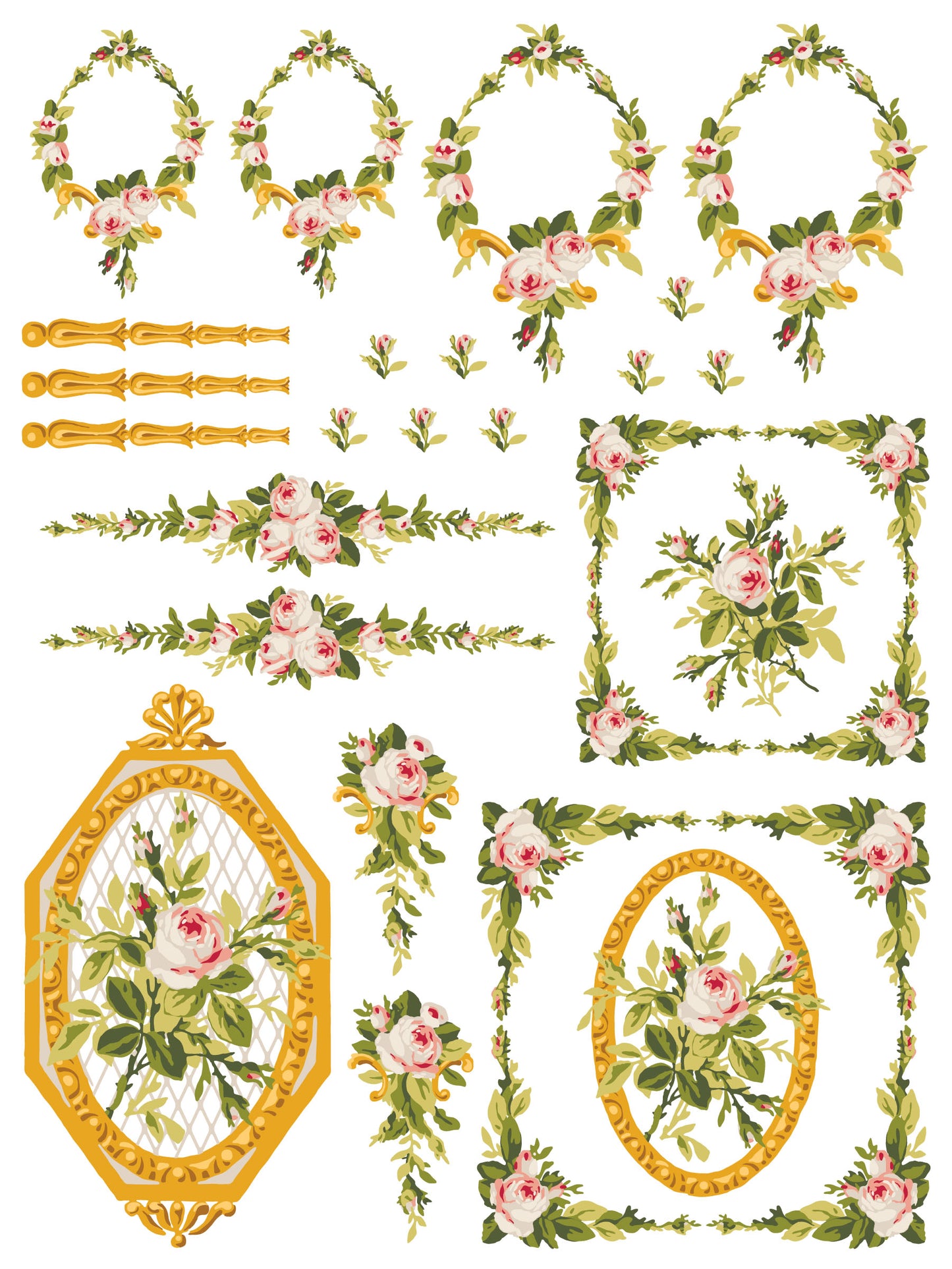 Paint Inlay | PETITE FLEUR PINK | IOD Iron Orchid Designs