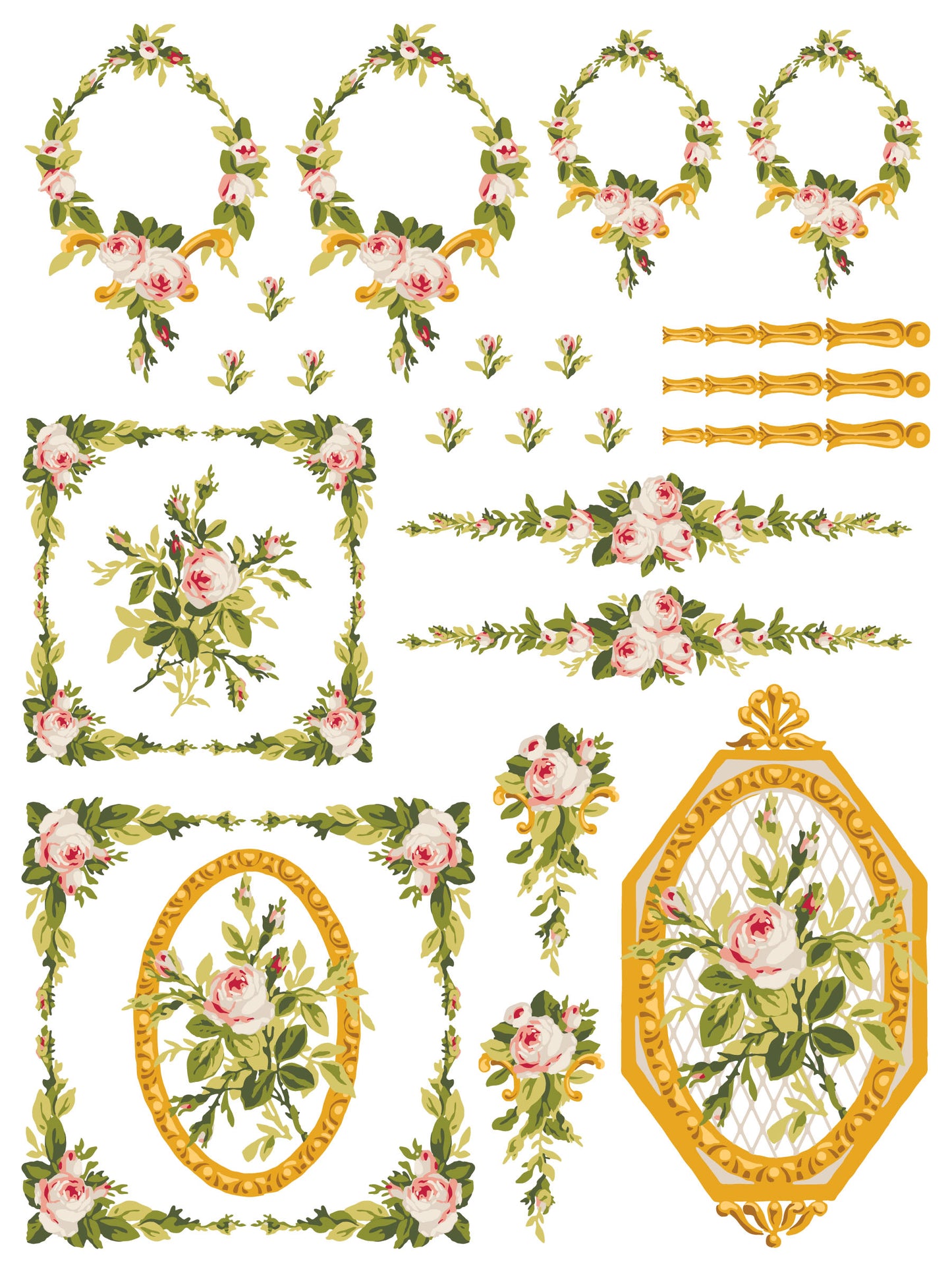 Paint Inlay | PETITE FLEUR PINK | IOD Iron Orchid Designs