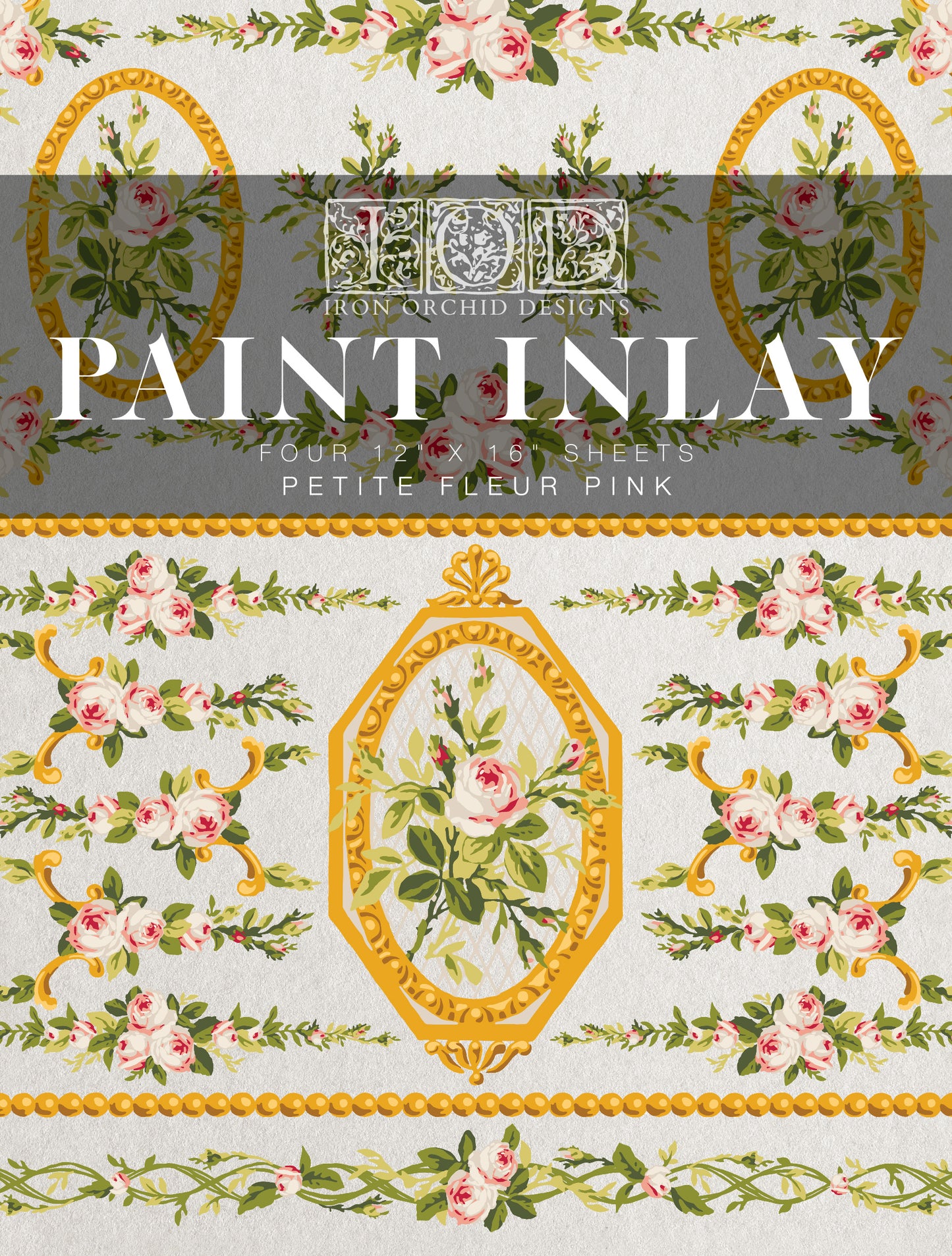 Paint Inlay | PETITE FLEUR PINK | IOD Iron Orchid Designs
