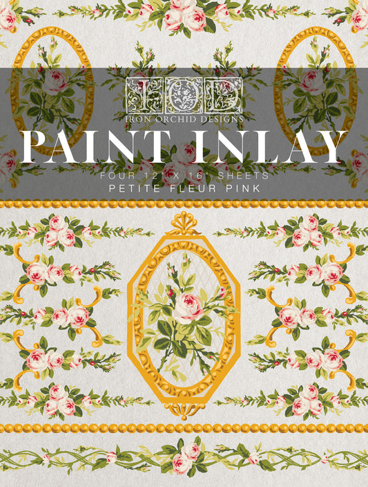 Paint Inlay | PETITE FLEUR PINK | IOD Iron Orchid Designs