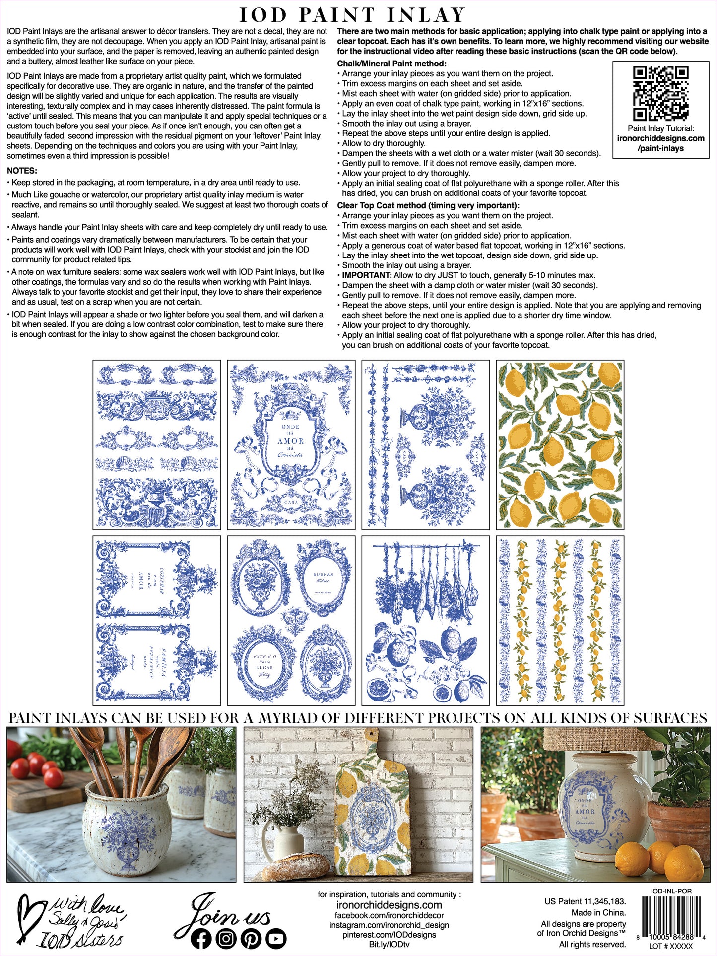 Paint Inlay | PORTOFINO | IOD Iron Orchid Designs