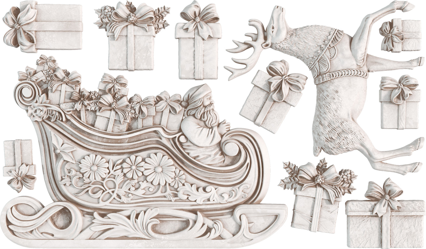 Mould | SANTA'S SLEIGH | IOD Iron Orchid Designs