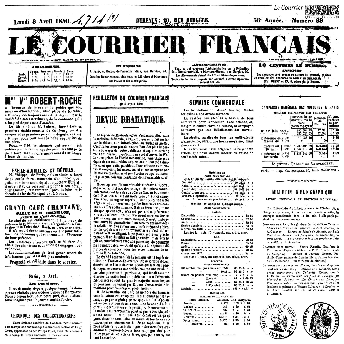 Stamp | LE COURRIER | IOD Iron Orchid Designs