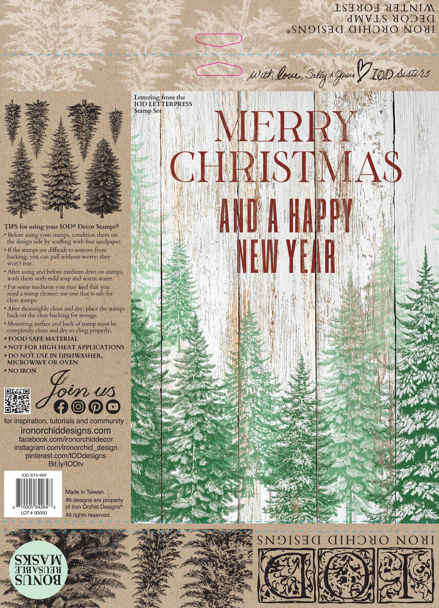 Stamp | WINTER FOREST | IOD Iron Orchid Designs