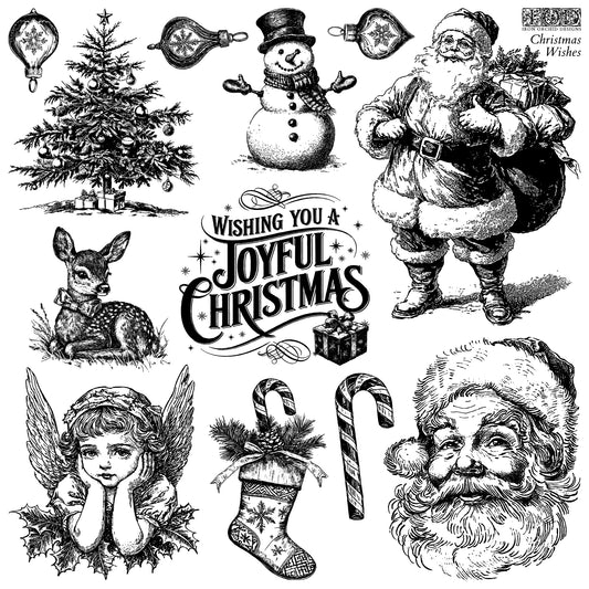 Stamp | CHRISTMAS WISHES | IOD Iron Orchid Designs