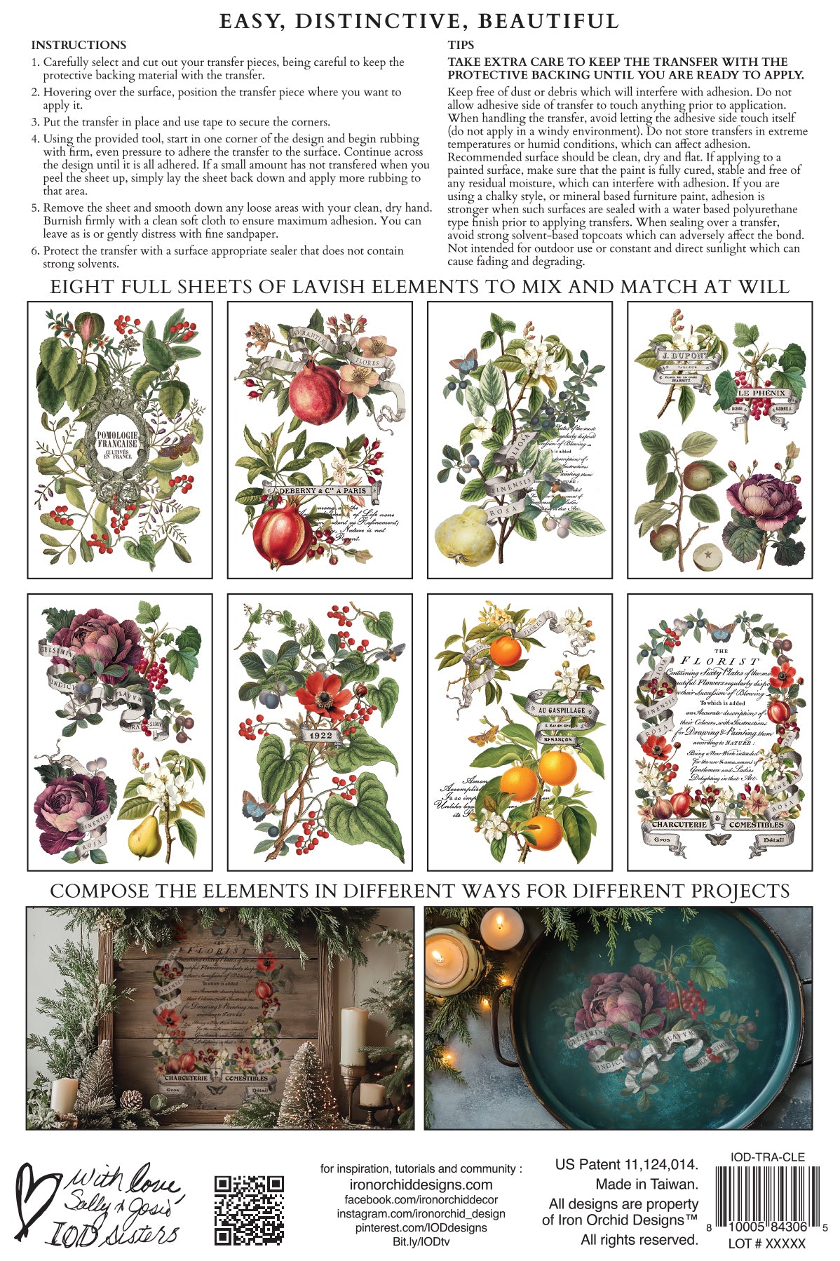 Transfer | CLEMENTINE | IOD Iron Orchid Designs