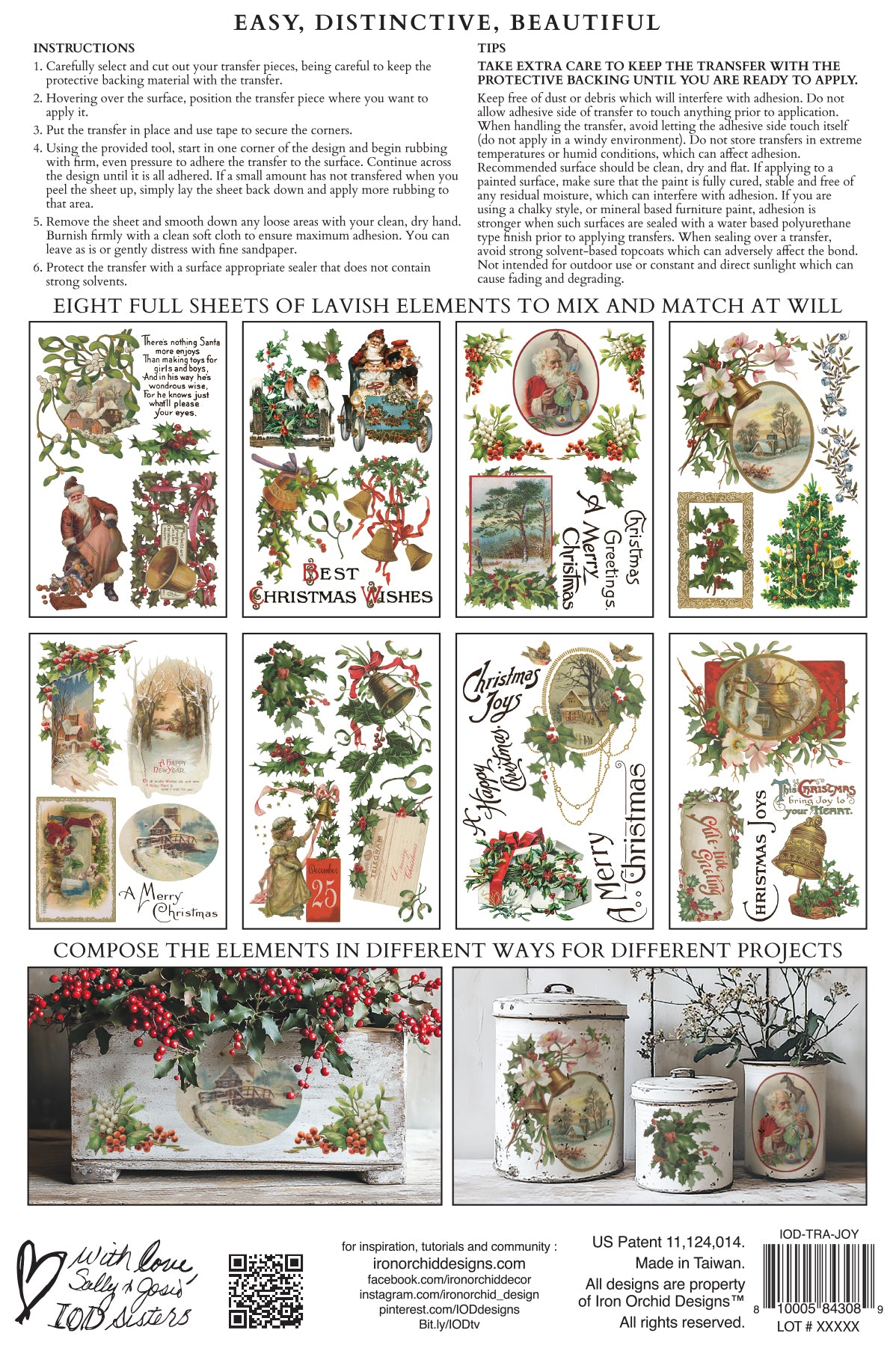 Transfer | CHRISTMAS JOY | IOD Iron Orchid Designs