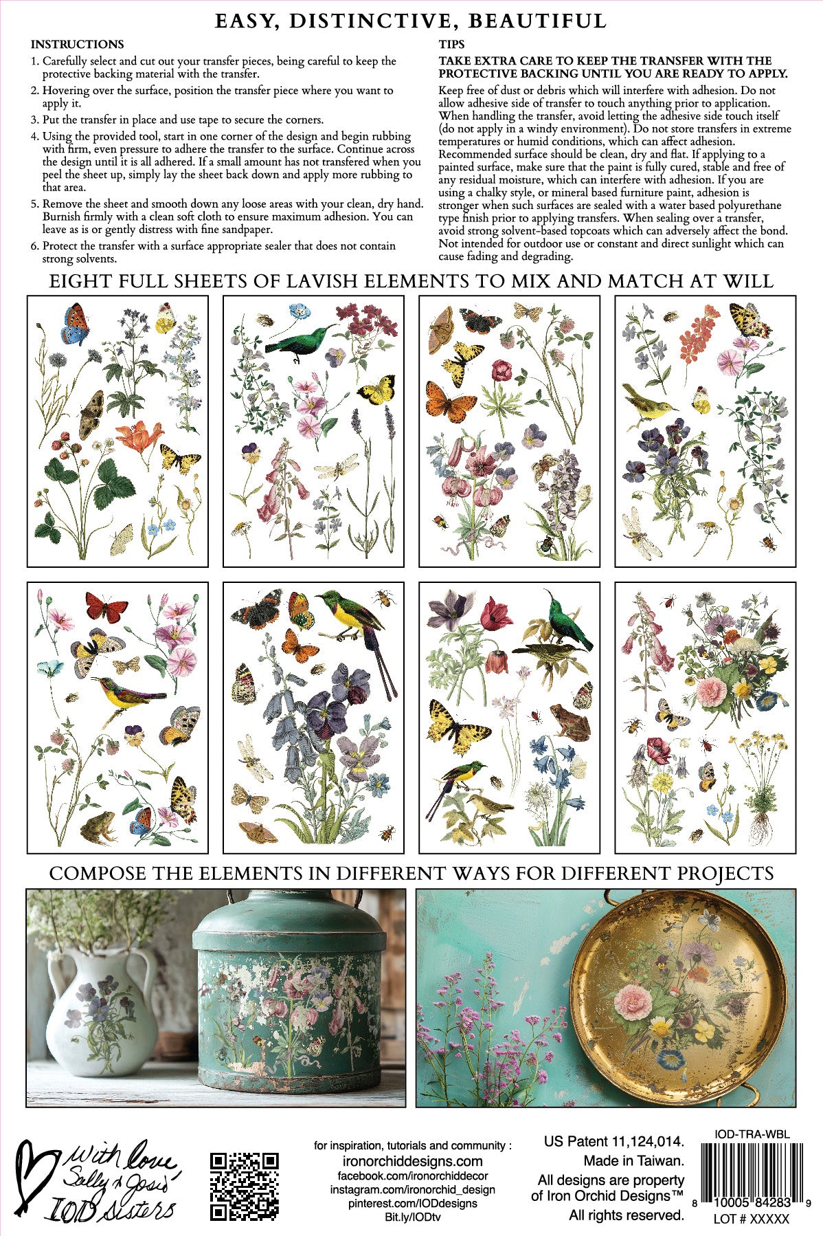 Transfer | WILDE BLOEMEN | IOD Iron Orchid Designs