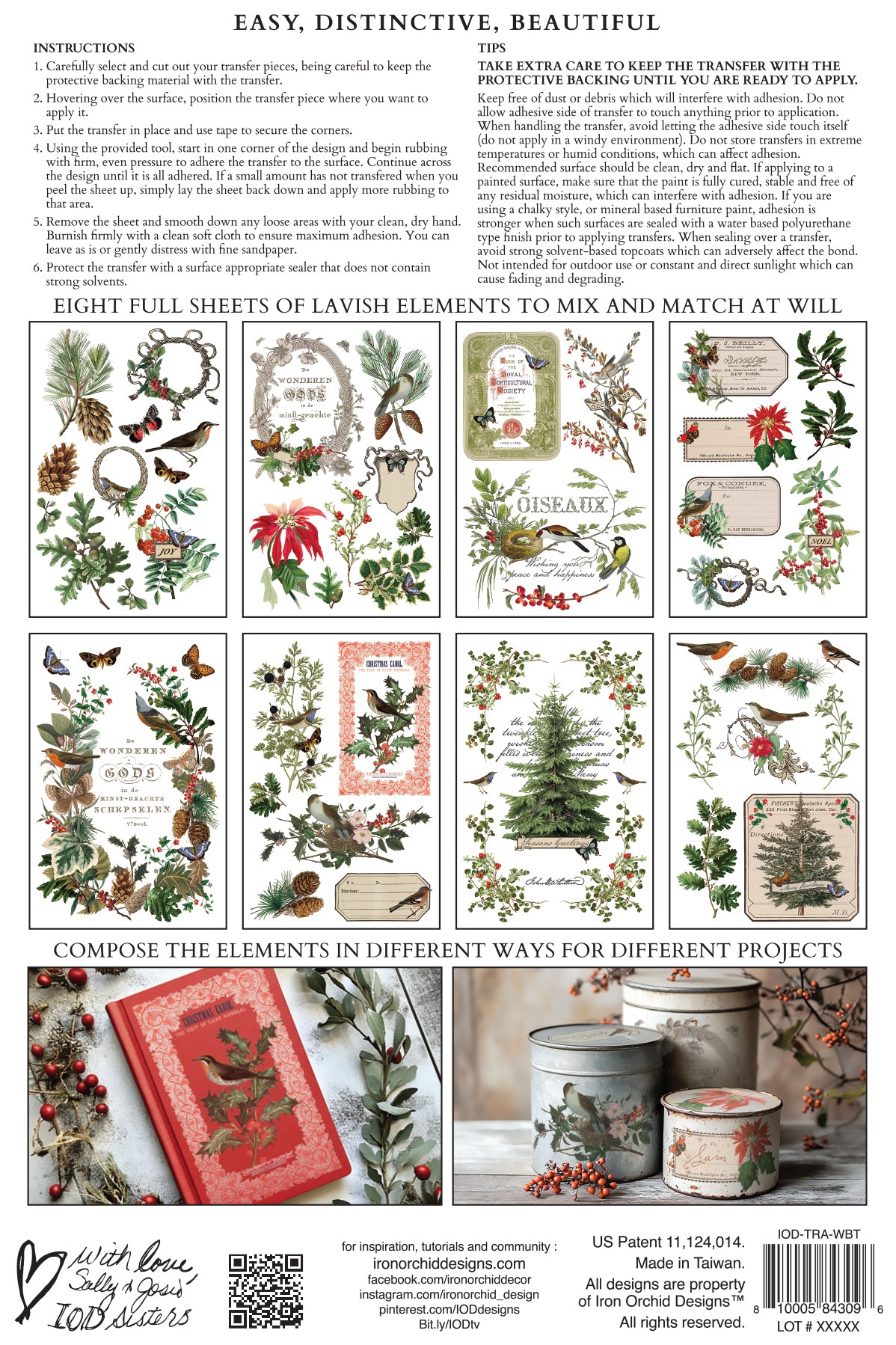 Transfer | WINTER BOTANIST | IOD Iron Orchid Designs