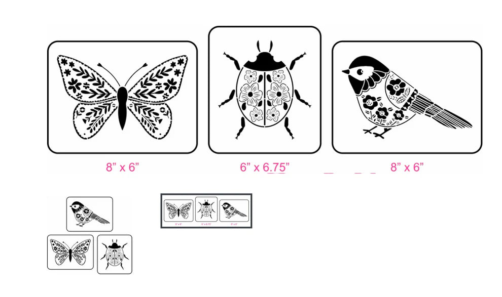 FOLK ART CRITTERS | JRV Stencils Designed by Debi from Debi's Design Diary