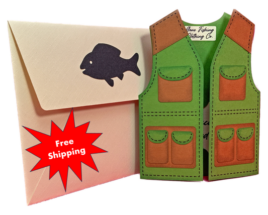 ALL OCCASION - Fisherman's Vest Gift Card Holder