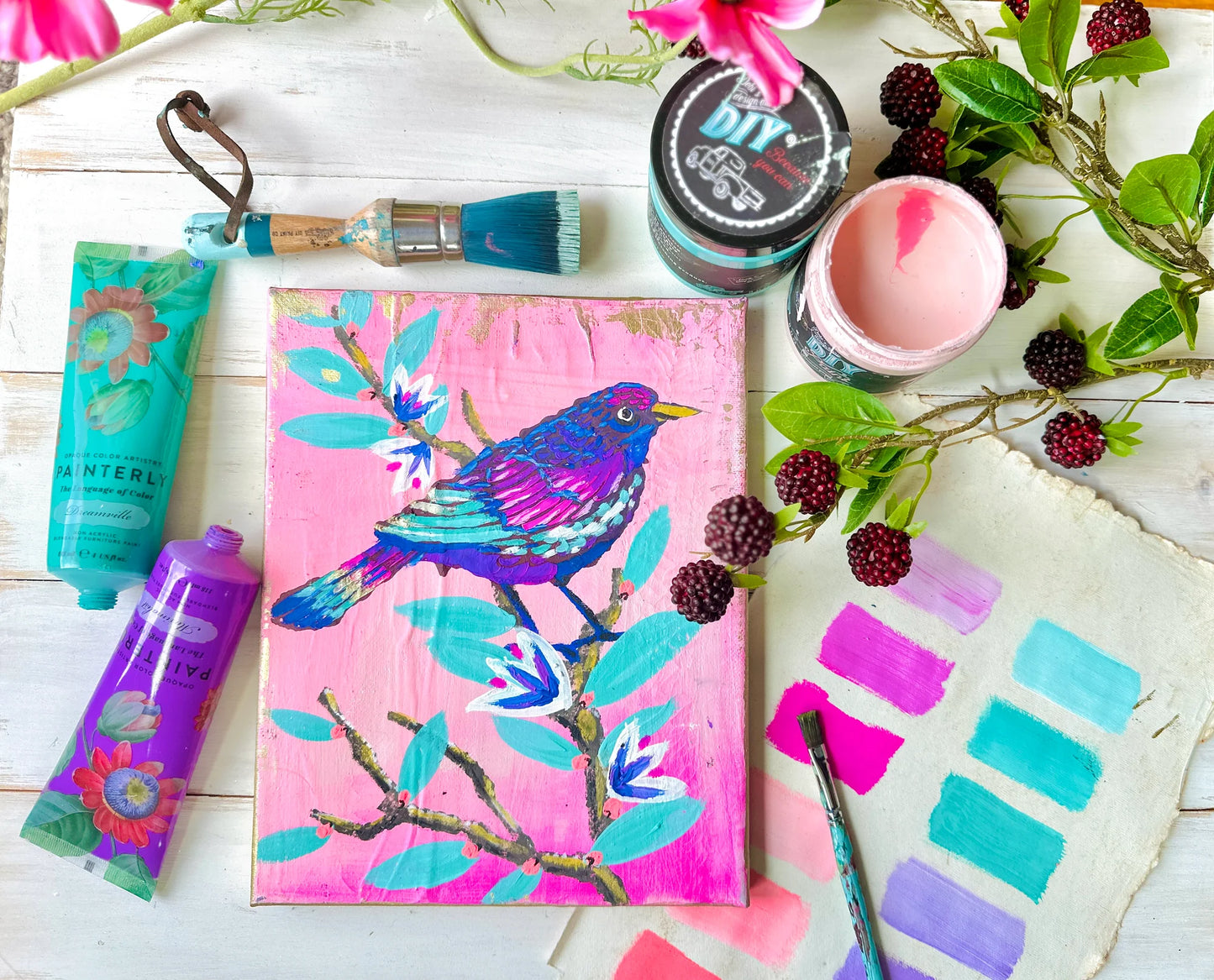 FLUTTER & FEATHER | JRV Stencils Designed by Debi from Debi's Design Diary