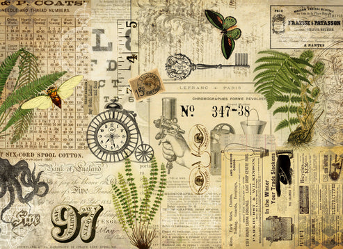 Industrial Masterboard - Roycycled Decoupage Paper FREE SHIPPING