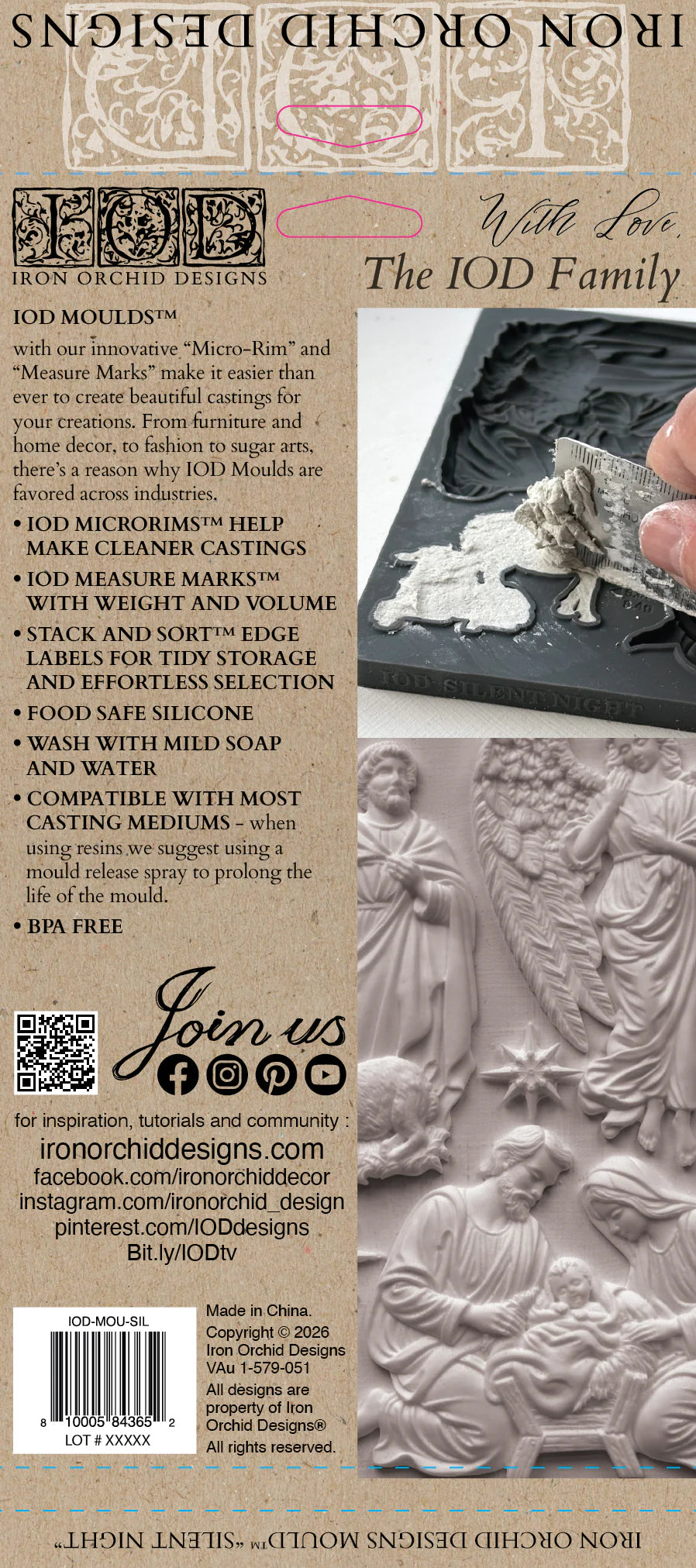 Mould | SILENT NIGHT | IOD Iron Orchid Designs LIMITED EDITION