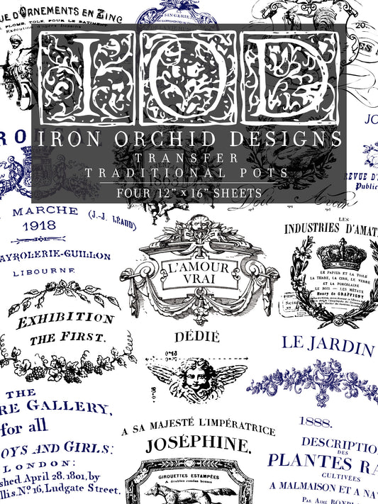 Transfer | TRADITIONAL POTS | IOD Iron Orchid Designs