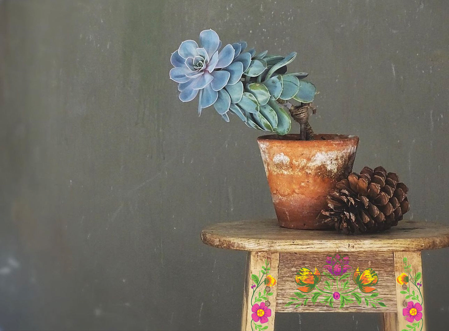 Paint Inlay | VIDA FLORA Designed by Debi Beard of DIY Paint | IOD Iron Orchid Designs