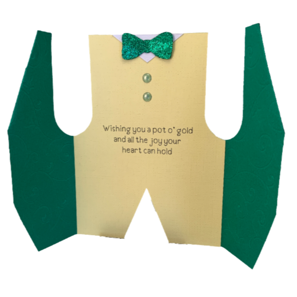 ST. PATRICK'S DAY Greeting Card - Leprechaun Vest