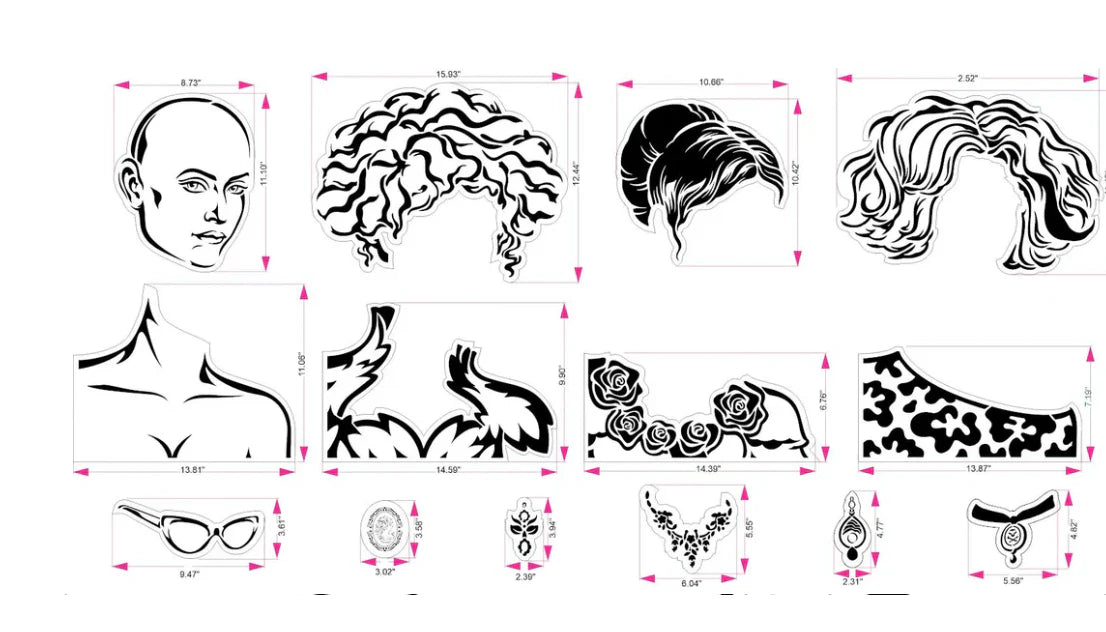 Portrait Mode | JRV Stencil Designed by Debi from Debi's Design Diary