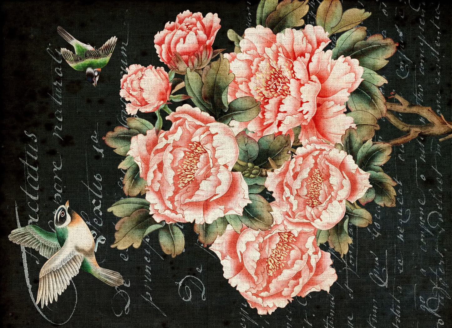 Posh Floral - Roycycled Decoupage Paper FREE SHIPPING