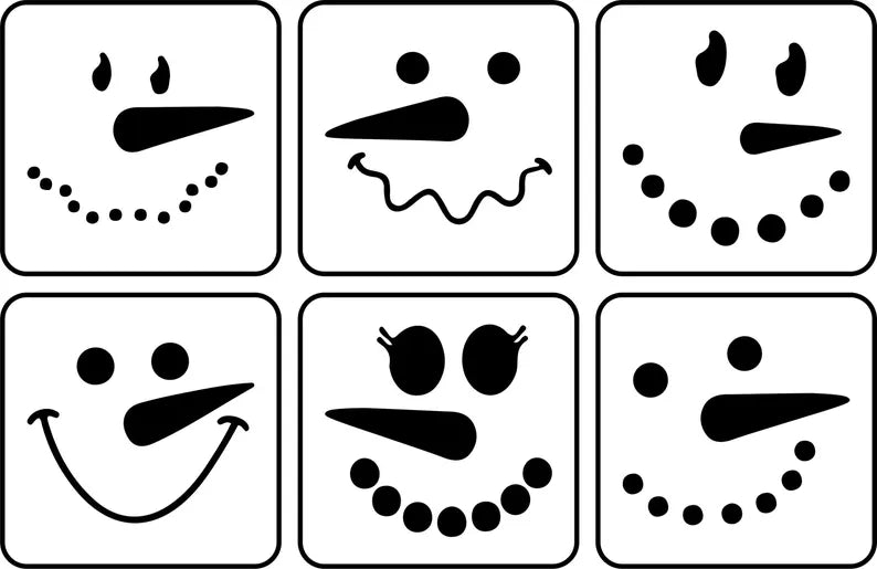 SNOWMAN FACES | JRV Stencils