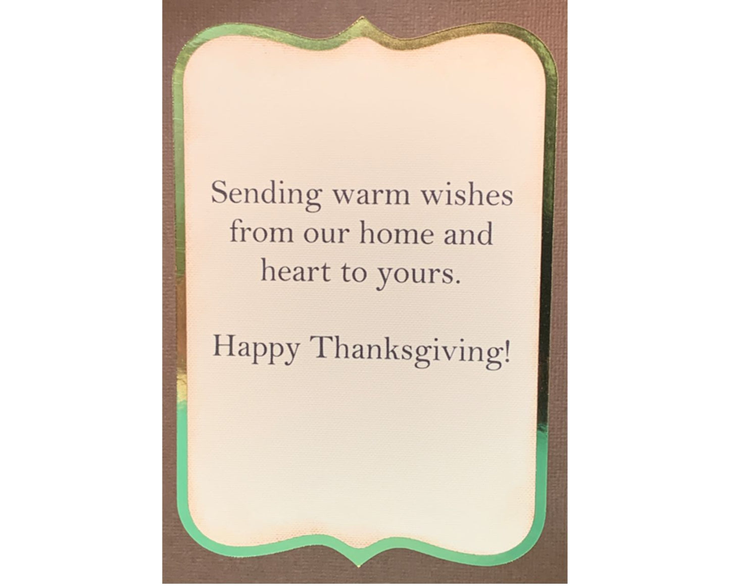 Thanksgiving Card - Warm Wishes