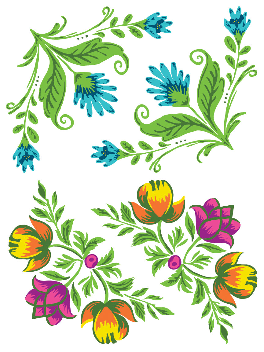 Paint Inlay | VIDA FLORA Designed by Debi Beard of DIY Paint | IOD Iron Orchid Designs