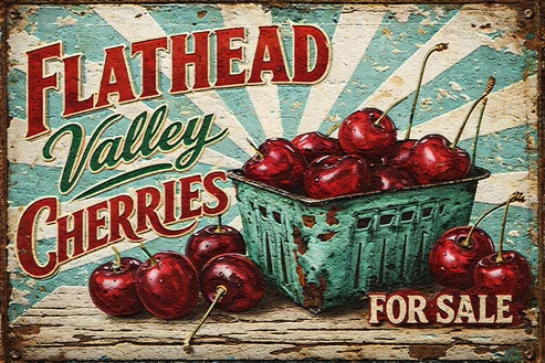DECOPOSH | Flathead Valley Cherries Sign