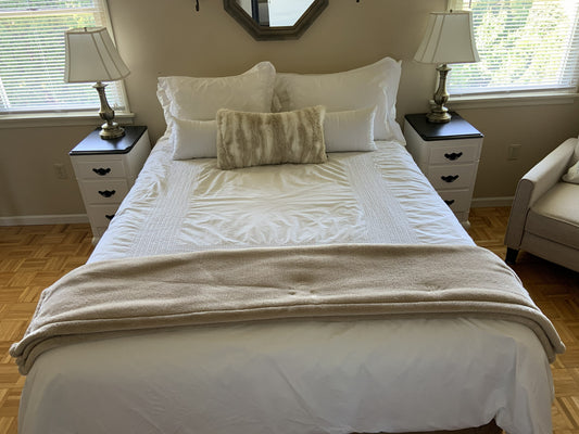 How I Turned My Family's Vintage Dressing Table into Two Custom Bedside Tables