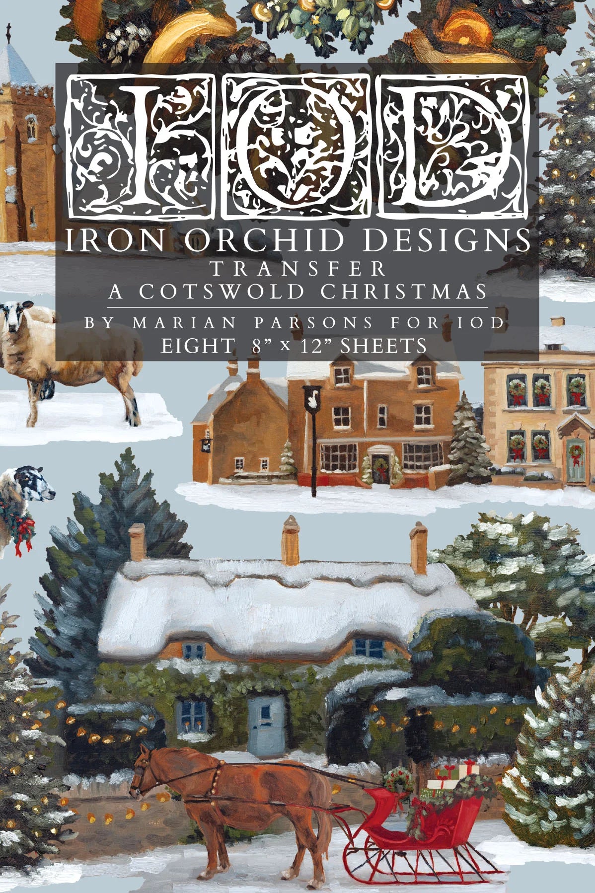 Transfer | A COTSWOLD CHRISTMAS | IOD Iron Orchid Designs LIMITED EDITION