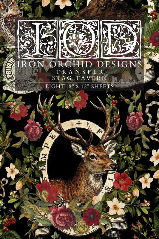 Transfer | STAG TAVERN | IOD Iron Orchid Designs LIMITED EDITION