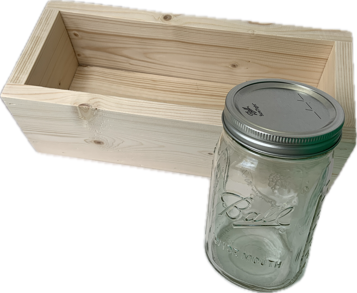 Painting Class - Wood Box with 3 Glass Jars - Date to be provided upon signup