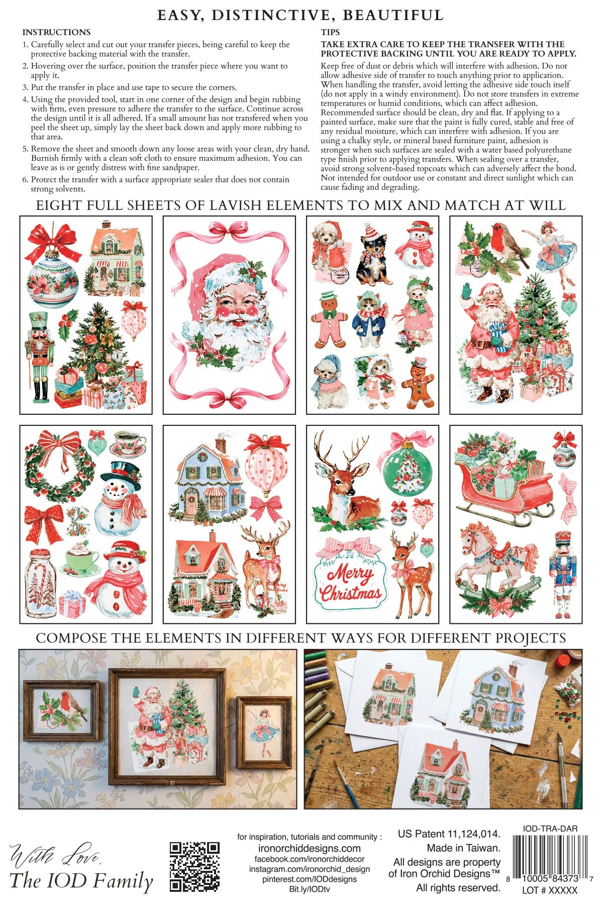 Transfer | DARLING HOLIDAY | IOD Iron Orchid Designs LIMITED EDITION