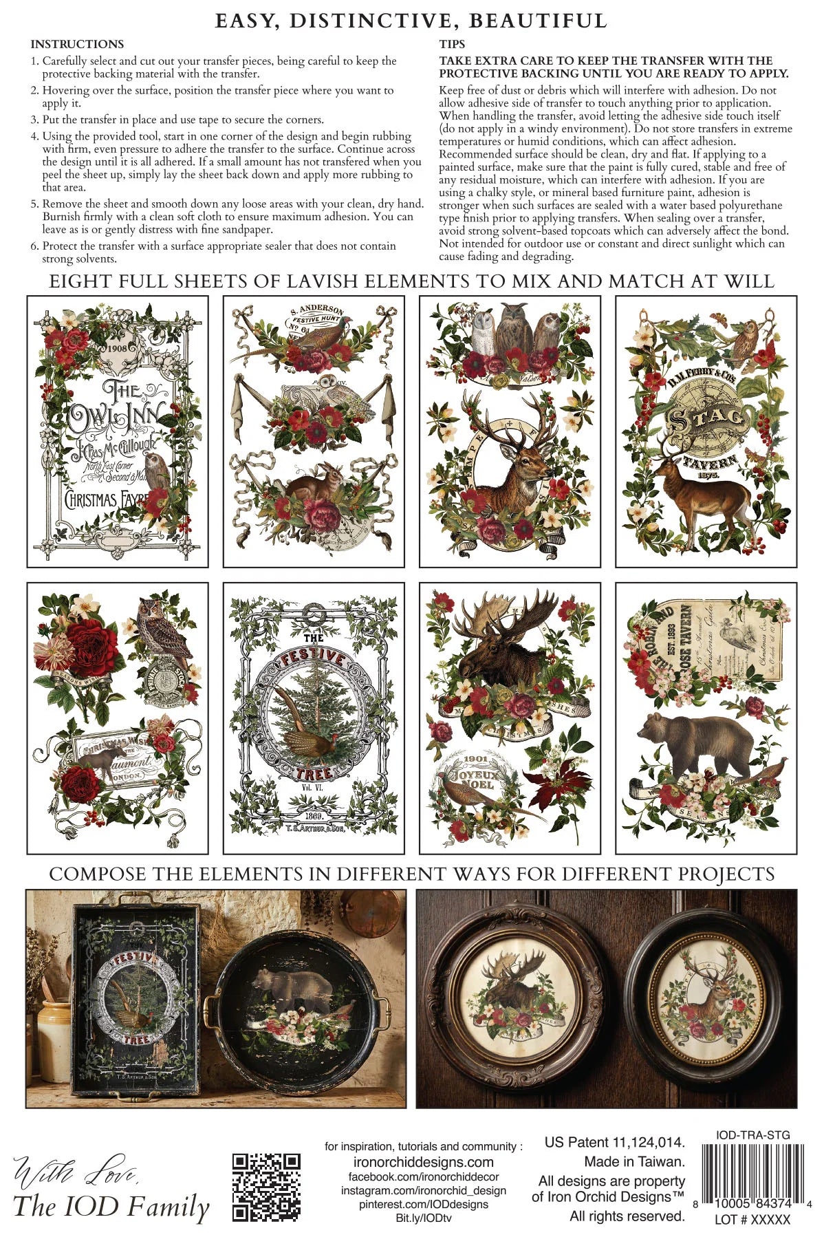 Transfer | STAG TAVERN | IOD Iron Orchid Designs LIMITED EDITION