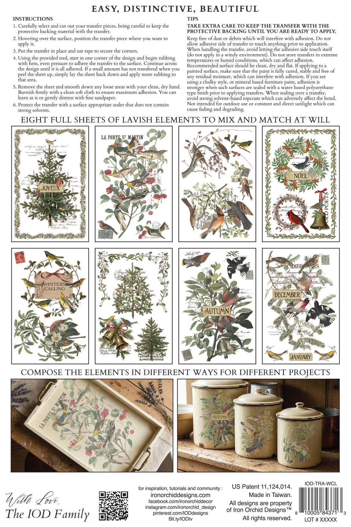 Transfer | WINTER'S CALLING | IOD Iron Orchid Designs LIMITED EDITION