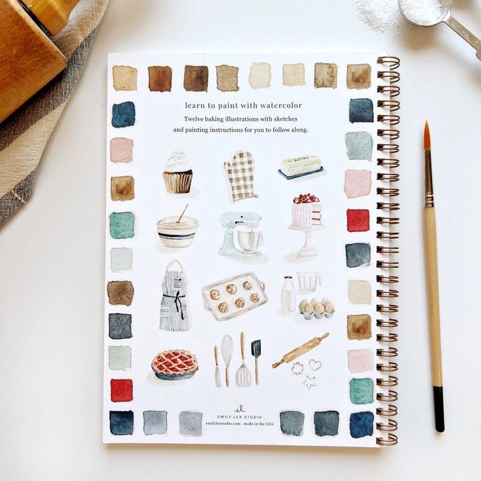 Emily Lex Studio | BAKING Watercolor Workbook